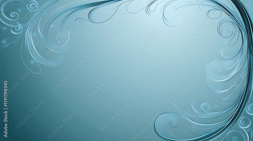 Elegant Teal Swirls Abstract Background Design Elegant Teal Swirls Abstract Background Design