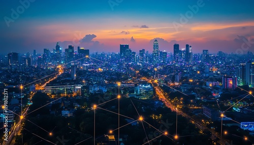 Wallpaper Mural Digital globe network connectivity, world tech company telecommunication, global business, digital communication links, technologydriven economy, futuristic technology network Torontodigital.ca