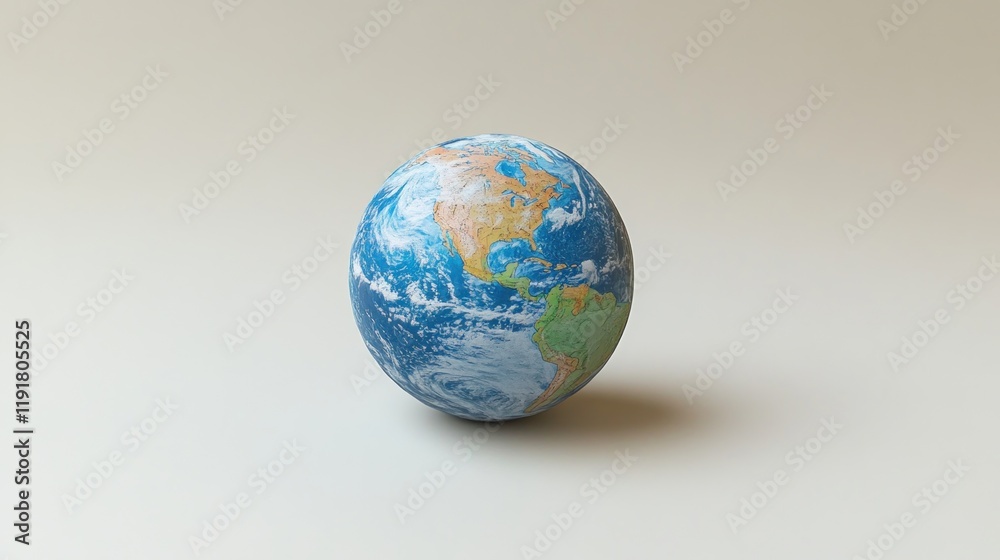Global Earth Model, Studio Shot, Neutral Background, Sustainability Global Earth Model, Studio Shot, Neutral Background, Sustainability