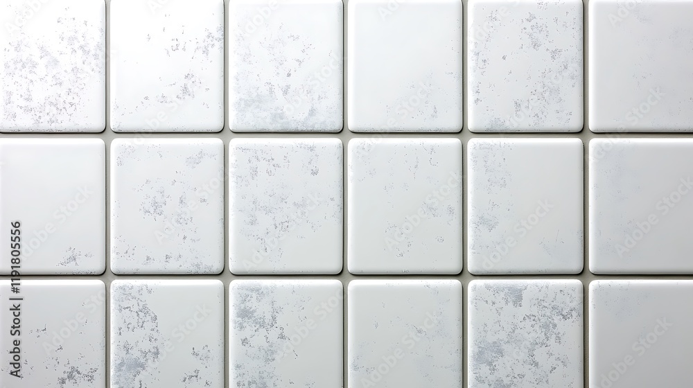 Naklejka premium White Tiles Displaying Subtle Textured Appearance
