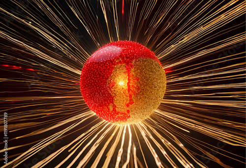 Radiant Orb Symbolizing Good Fortune and Unity
