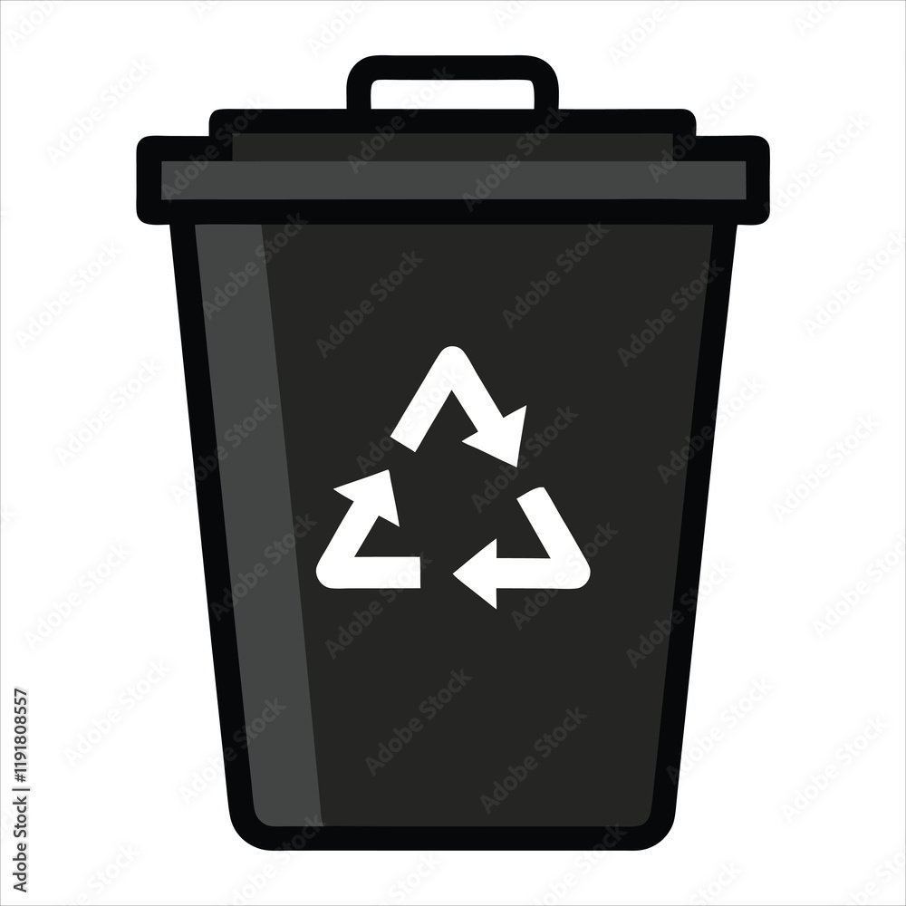 recycle bin icon with white background recycle bin icon with white background