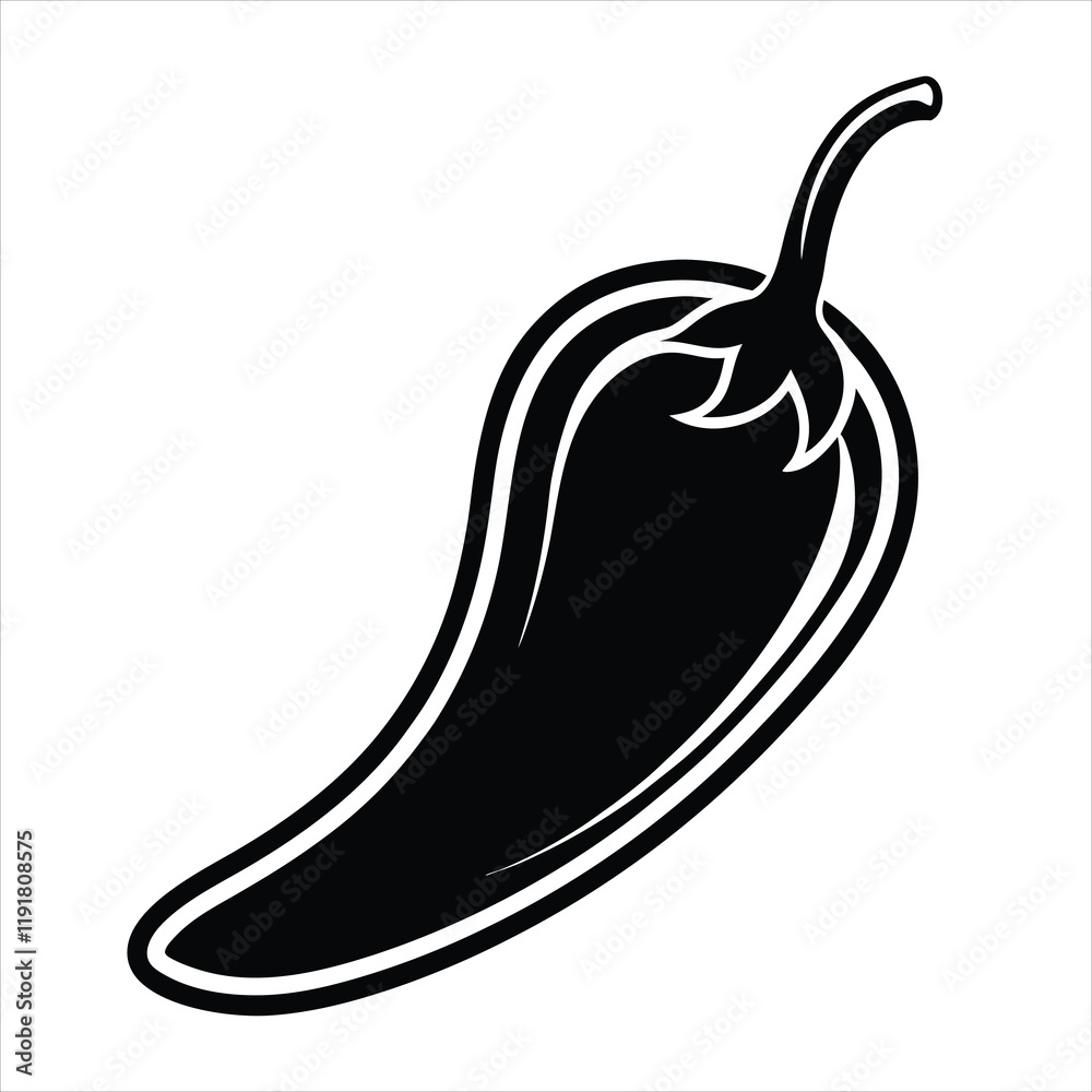 illustration of a pepper on background illustration of a pepper on background