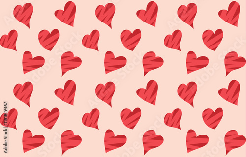 Love heart seamless pattern background. vector.