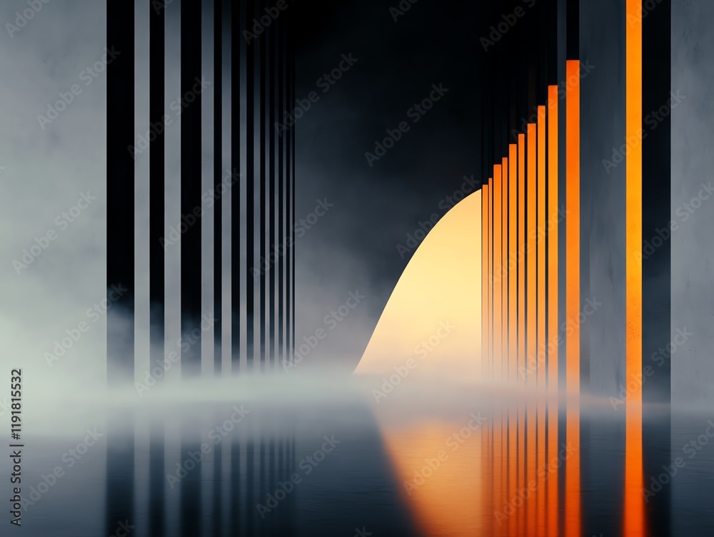 Naklejka premium Minimal fog texture, glowing subtle contrasts, 3D illustration