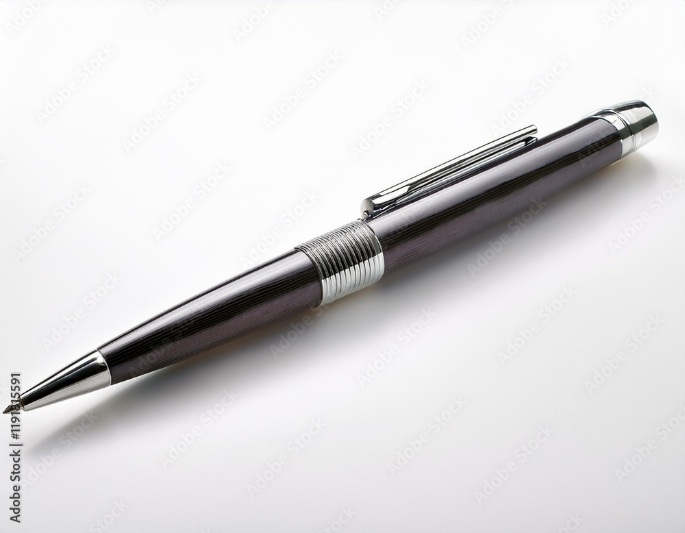 elegant pen mockup isolated on white background for corporate identity display elegant pen mockup isolated on white background for corporate identity display