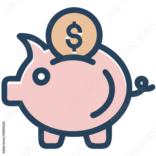 piggy bank with money