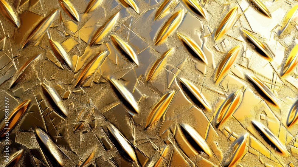 A textured golden surface with raised diamond patterns, suggesting a metallic finish. A textured golden surface with raised diamond patterns, suggesting a metallic finish.