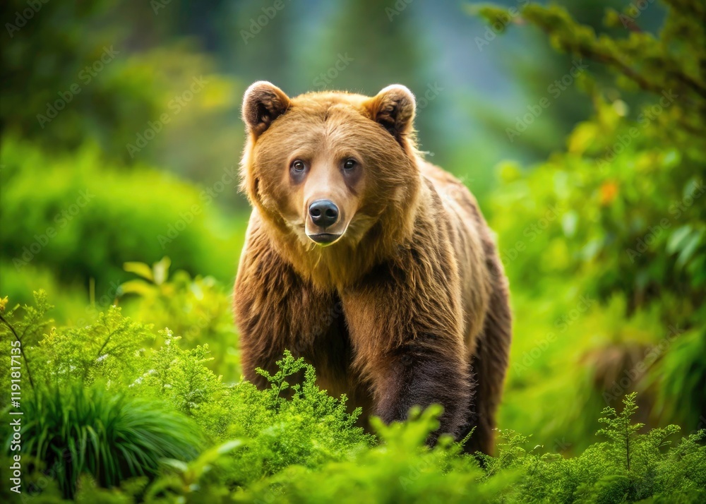 Fototapeta premium Majestic Brown Bear in Wilderness - Isolated Wildlife Photo