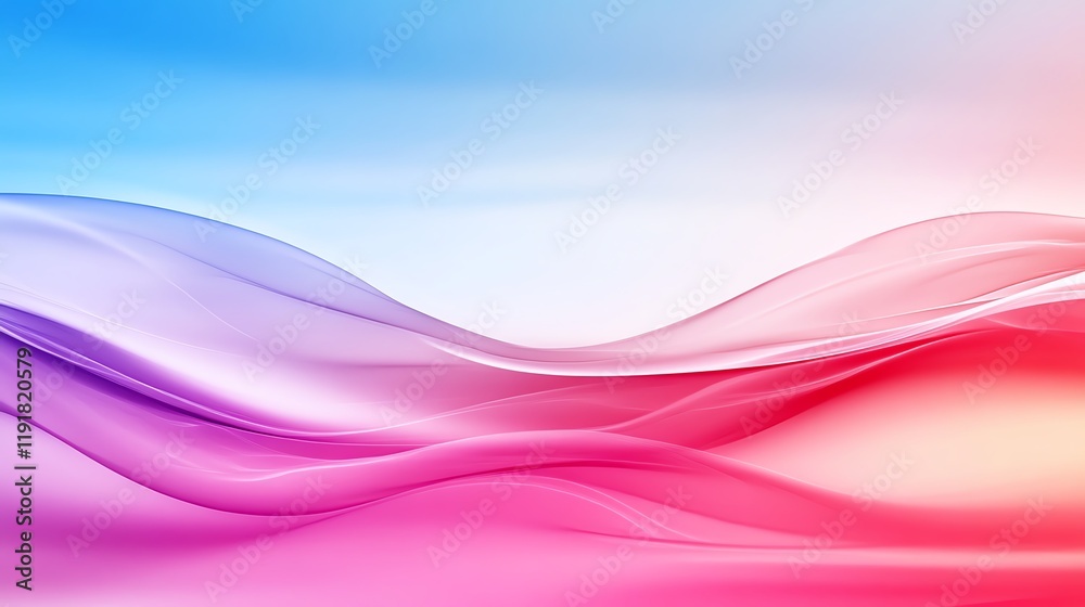 Obraz premium Thin white smoke forming elegant wave patterns with subtle reflections on a soft gradient background, Smoke Effect, Clean sophistication