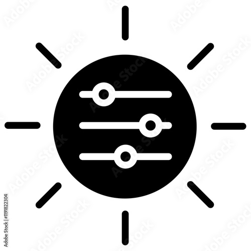 Ambient Sensor Icon Black Style