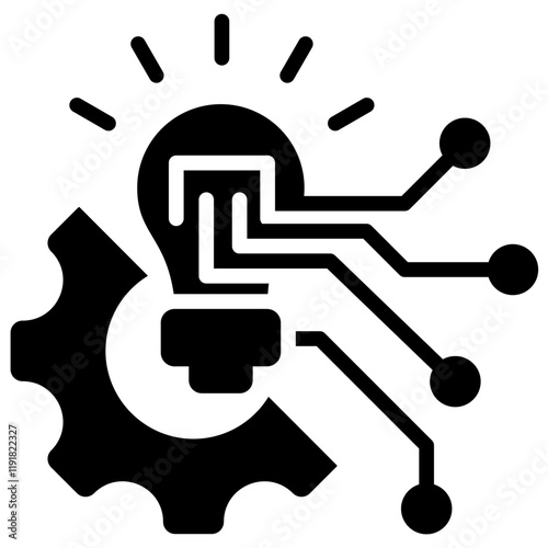 Intelligent Automation Icon Black Style