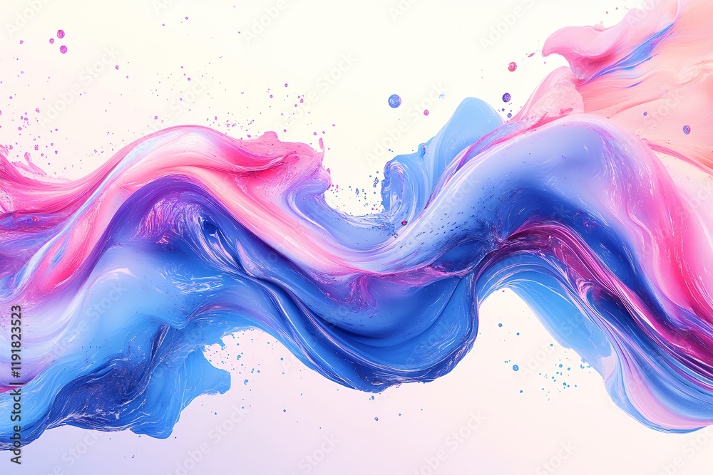 A digital painting depicting abstract pink and blue liquid swirls. The image evokes a sense of serenity and movement. A digital painting depicting abstract pink and blue liquid swirls. The image evokes a sense of serenity and movement.