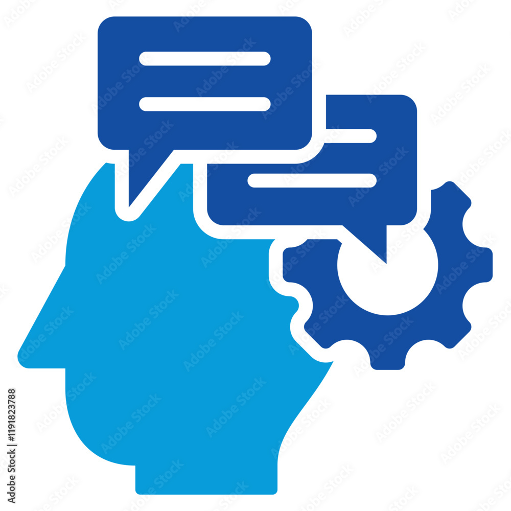 Human-Machine Interaction Icon Dual Tone Color Style Human-Machine Interaction Icon Dual Tone Color Style