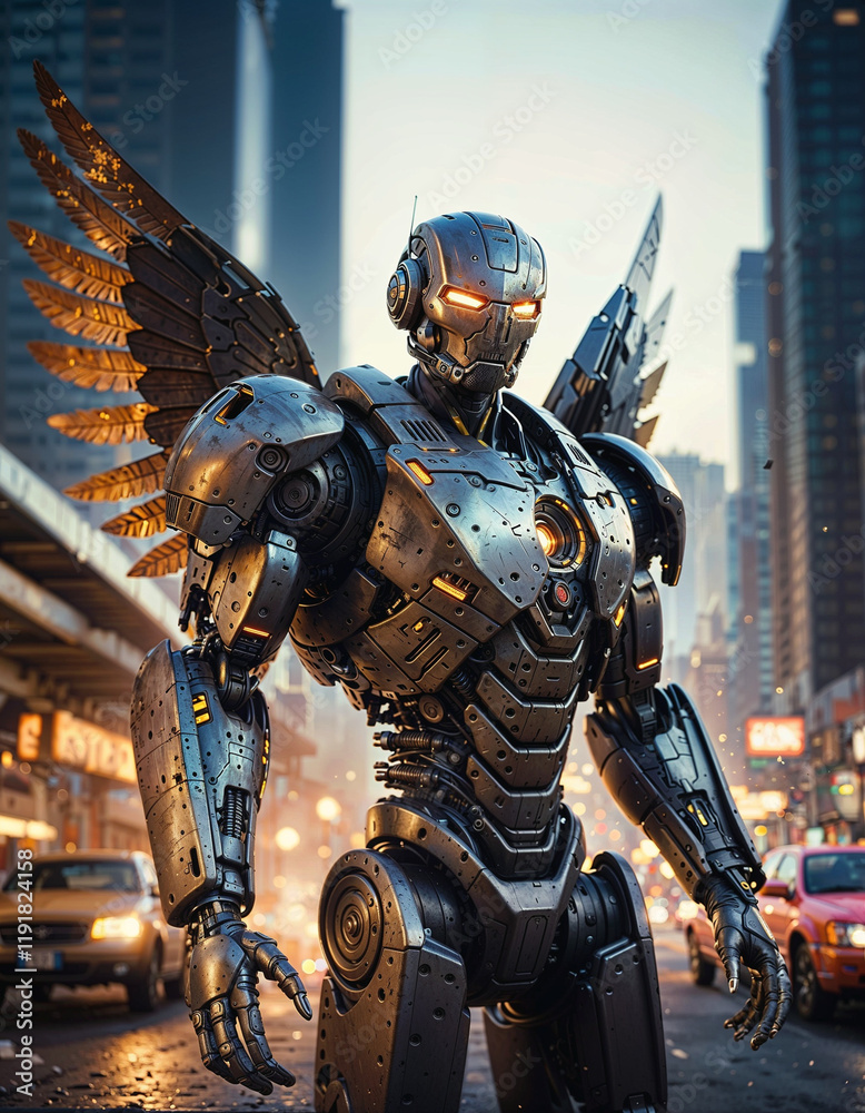 Fototapeta premium robot in the city