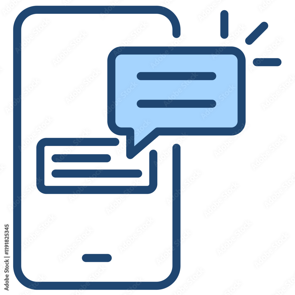 Ambient Display Icon Lineal Blue Style Ambient Display Icon Lineal Blue Style