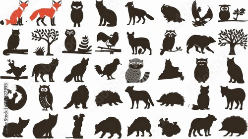 Forest Friends: 20 Silhouette Collection