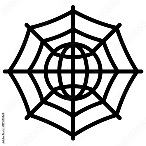 Dark Web Exposure Icon Lineal Syle