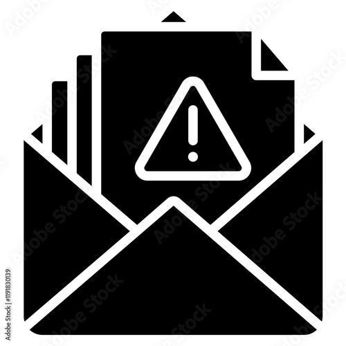 Email Spoofing Icon Black Style