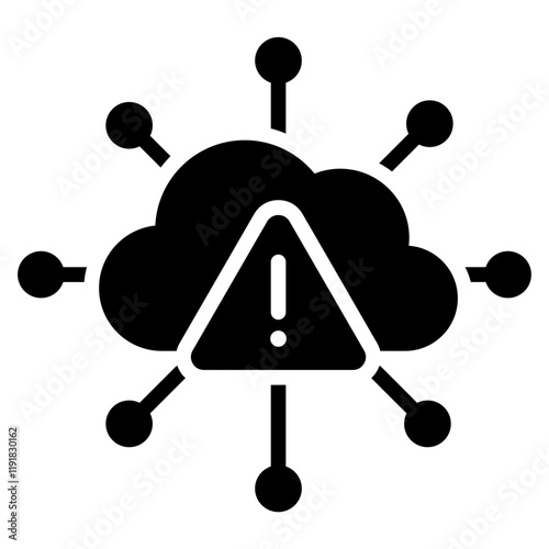 Iot Vulnerability Icon Black Style