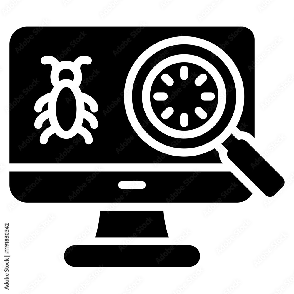 Malware Analysis Icon Black Style Malware Analysis Icon Black Style