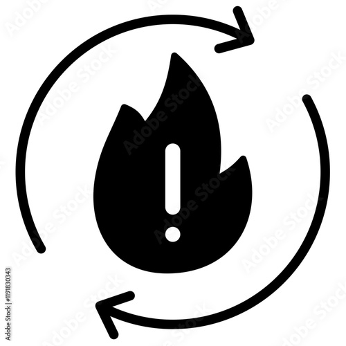 Disaster Recovery Icon Black Style