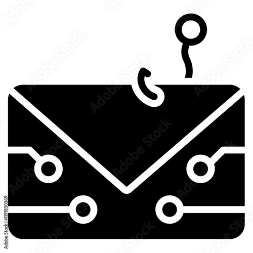 Phishing Email Icon Black Style