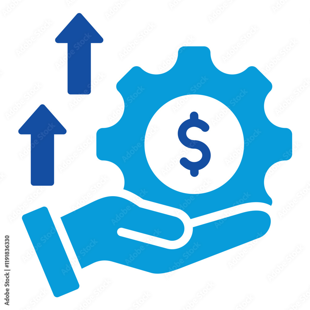 Efficiency Incentive Icon Dual Tone Color Style Efficiency Incentive Icon Dual Tone Color Style
