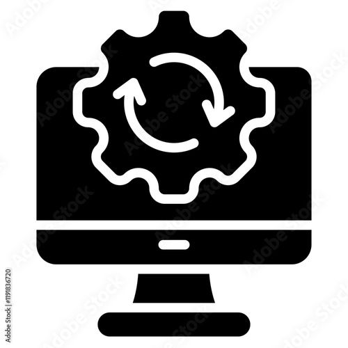 Recovery System Icon Black Style