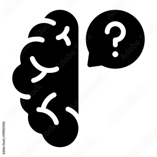 brain glyph icon