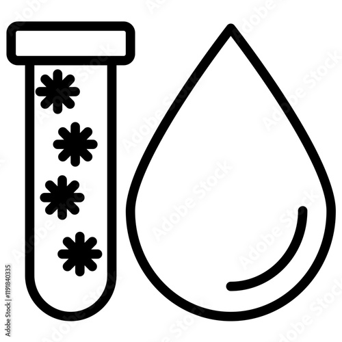 Chilled Water Icon Lineal Syle
