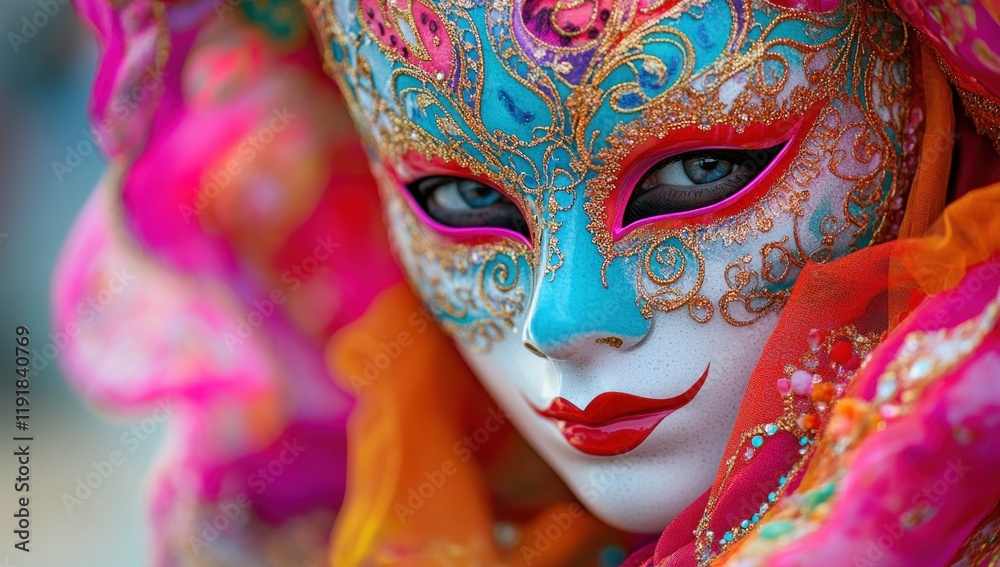 Venetian Carnival Mask Close-up Venetian Carnival Mask Close-up