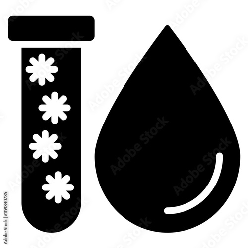 Chilled Water Icon Black Style