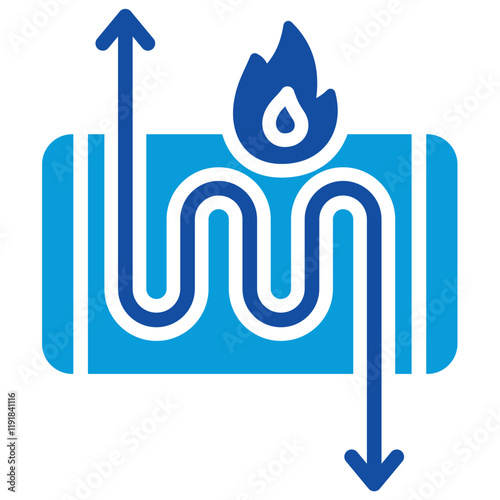 Heat Exchanger Icon Dual Tone Color Style