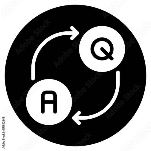 questions glyph icon