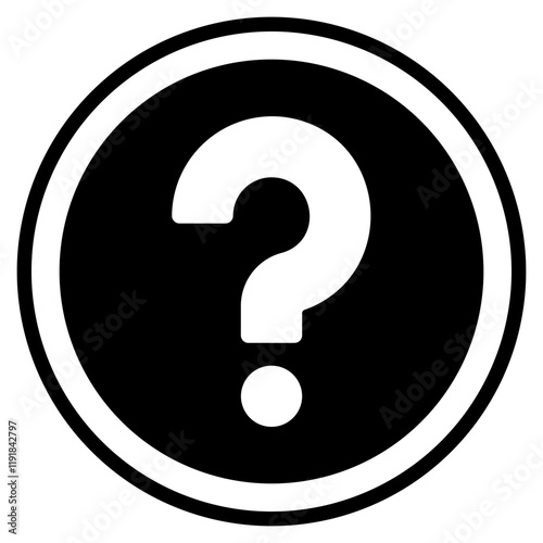 question glyph icon