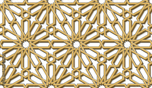 Seamless geometric pattern in authentic arabian style.