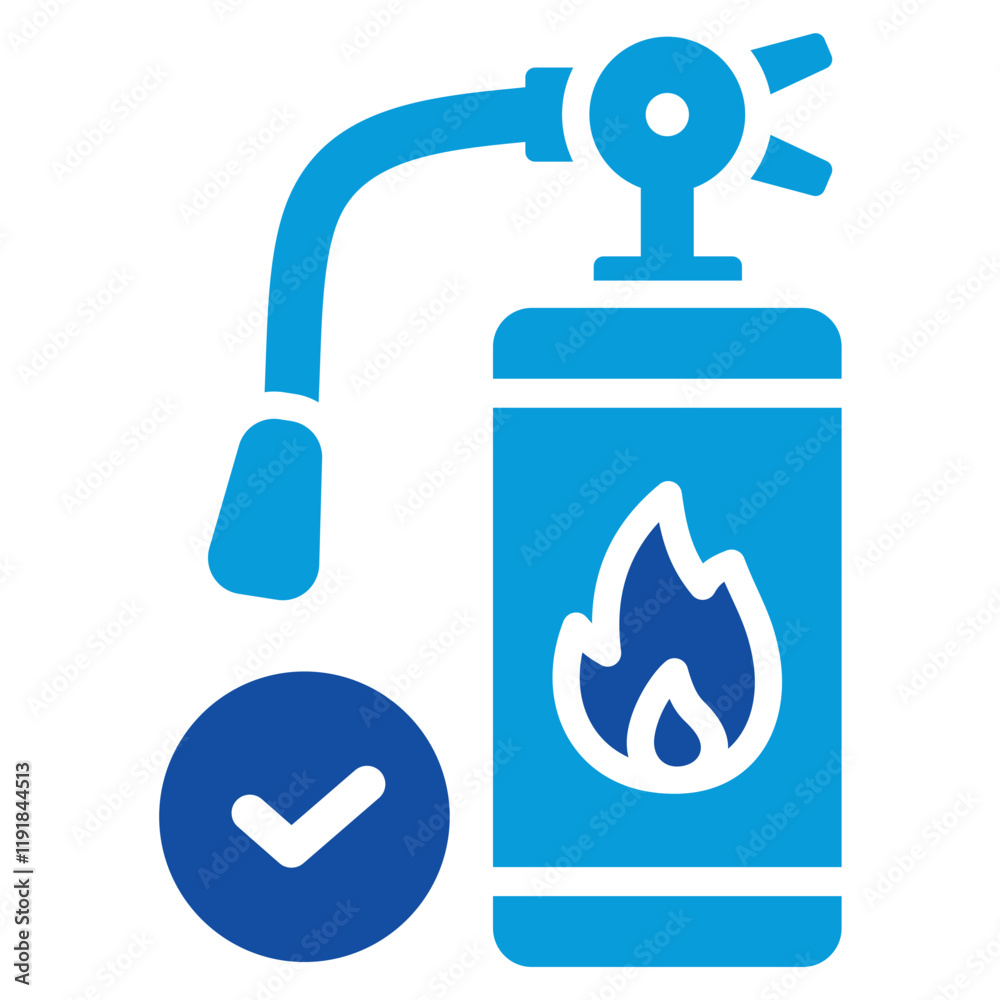 Fire Safety Icon Dual Tone Color Style Fire Safety Icon Dual Tone Color Style