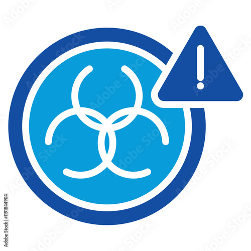 Biological Hazard Icon Dual Tone Color Style