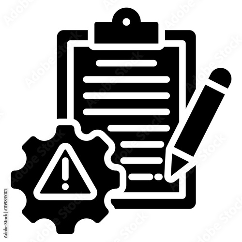Incident Reporting Icon Black Style