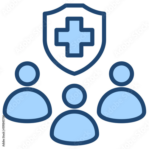 Safety Committee Icon Lineal Blue Style
