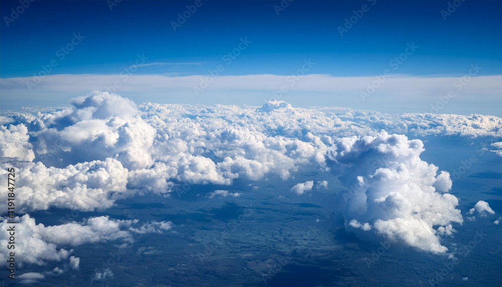 Fototapeta premium clouds and blue sky from plane