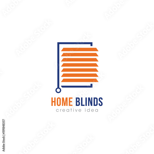 Creative Home Blinds Concept Logo Design Template