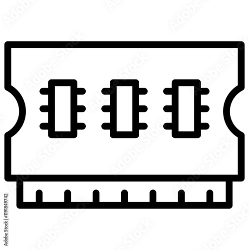 Memory Register Icon Lineal Syle