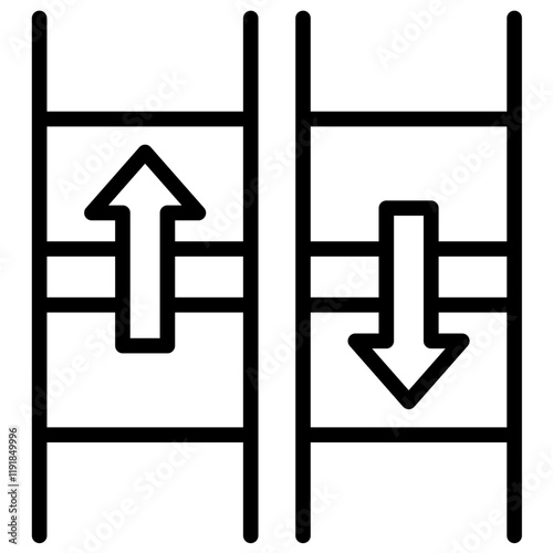 Ladder Diagram Icon Lineal Syle