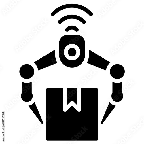 Industrial Automation Icon Black Style