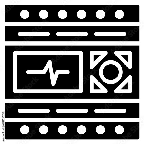 Programmable Relay Icon Black Style