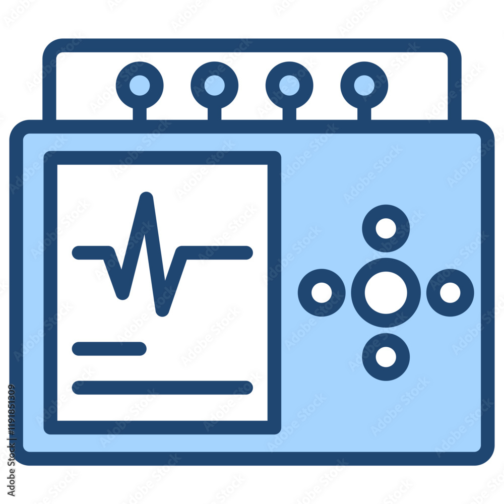 Logic Controller Icon Lineal Blue Style Logic Controller Icon Lineal Blue Style