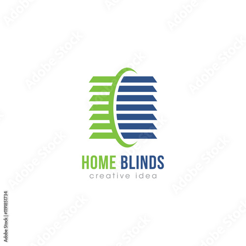 Creative Home Blinds Concept Logo Design Template