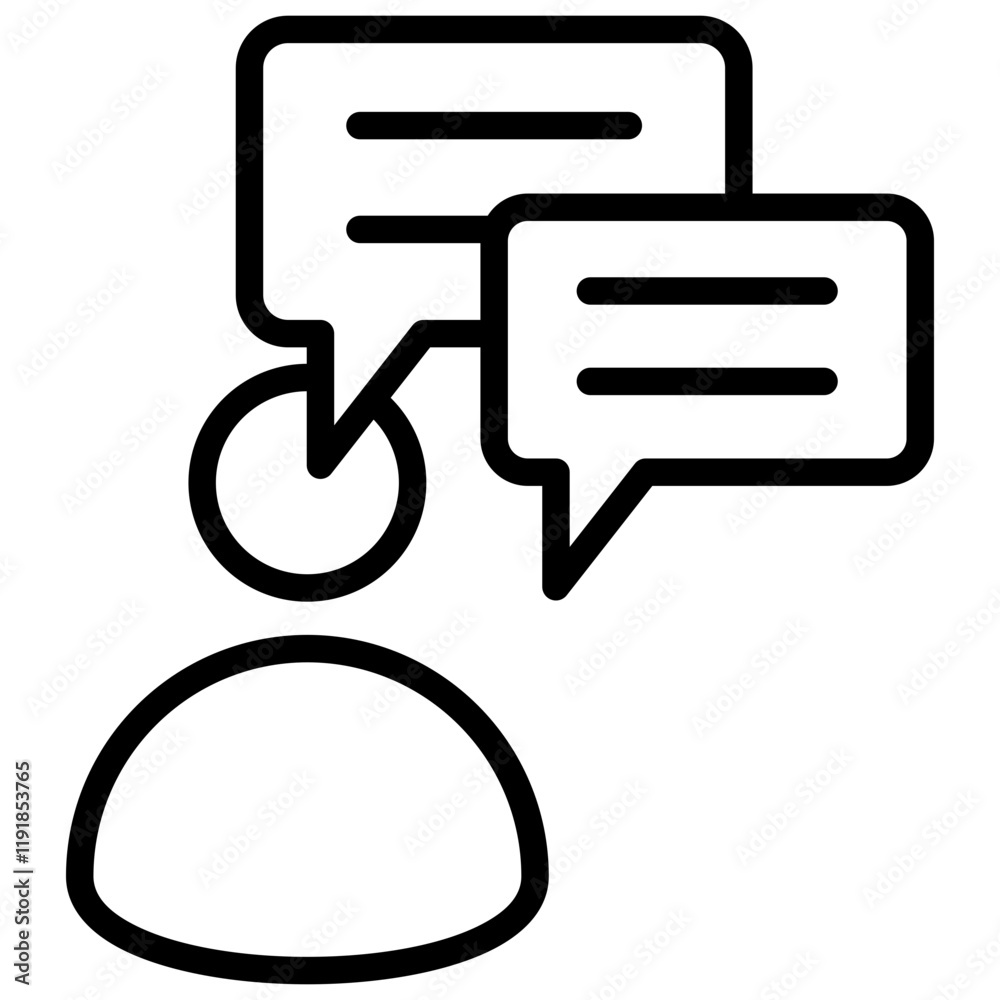 Seamless Communication Icon Lineal Syle